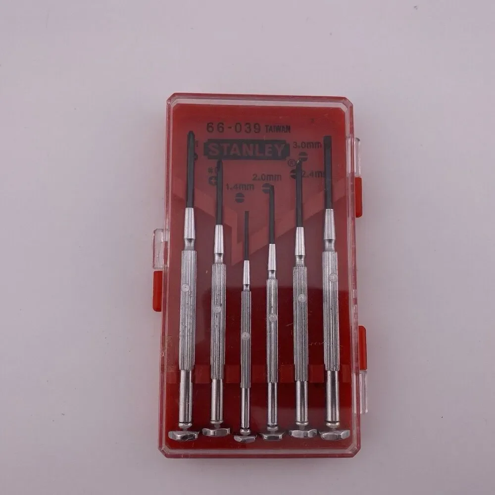 Stanley 6-Piece Jewelers Precision Screwdriver Set, model 66-039.